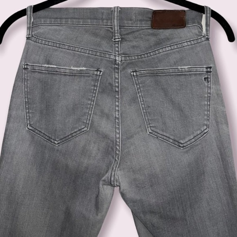 Madewell High Riser Skinny Jeans Light Grey Denim Causal Coastal Womens Size 24 - Picture 6 of 15